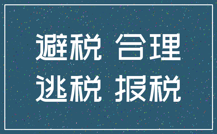 避税 合理_逃税 报税