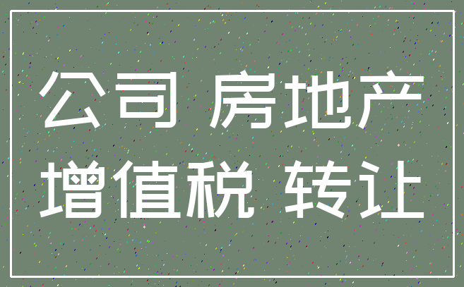 公司 房地产_增值税 转让