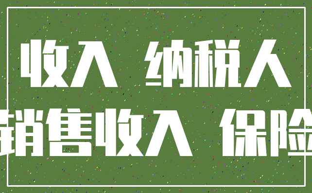 收入 纳税人_销售收入 保险