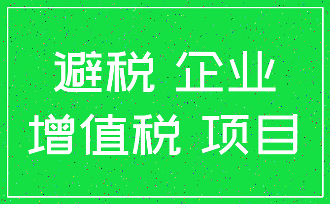 避税 企业_增值税 项目