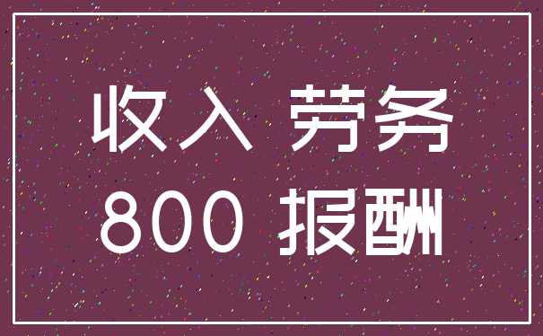 收入 劳务_800 报酬