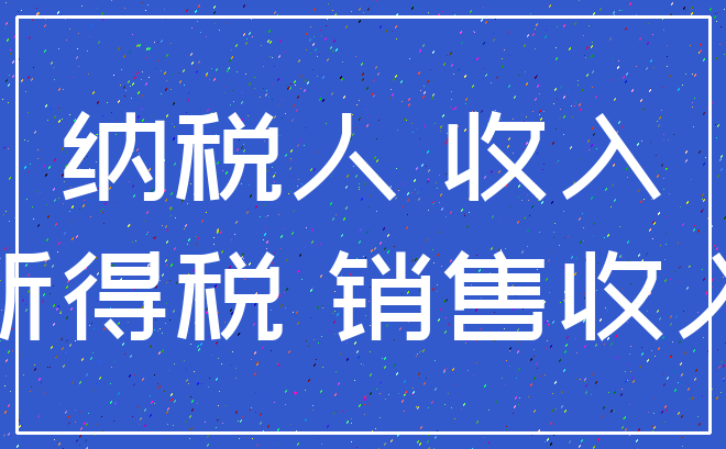 纳税人 收入_所得税 销售收入