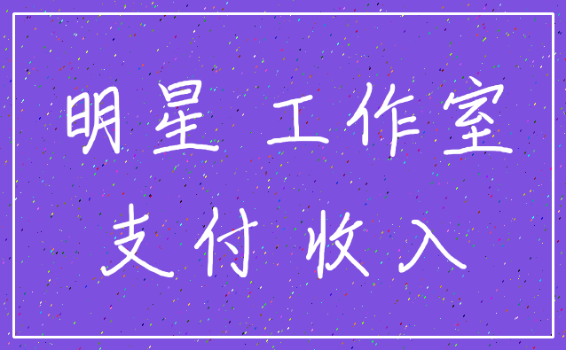 明星 工作室_支付 收入