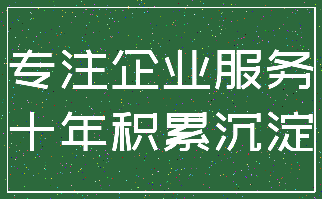 专注企业服务_十年积累沉淀