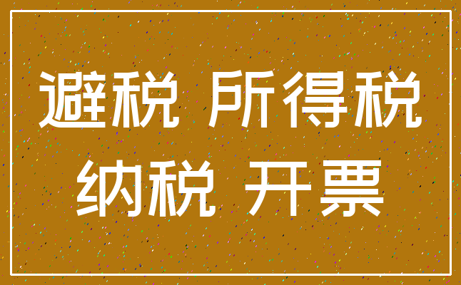 避税 所得税_纳税 开票