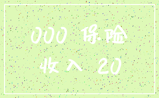 000 保险_收入 20