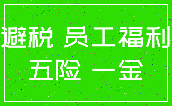 避税 员工福利_五险 一金