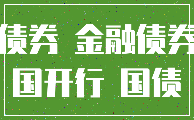 债券 金融债券_国开行 国债