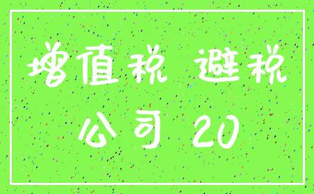 增值税 避税_公司 20