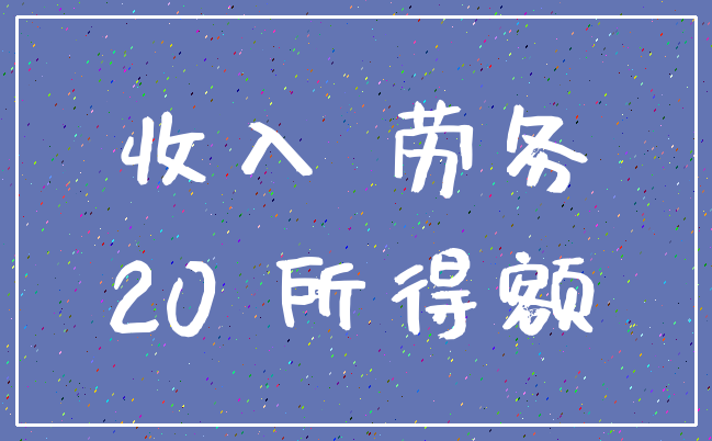 收入 劳务_20 所得额