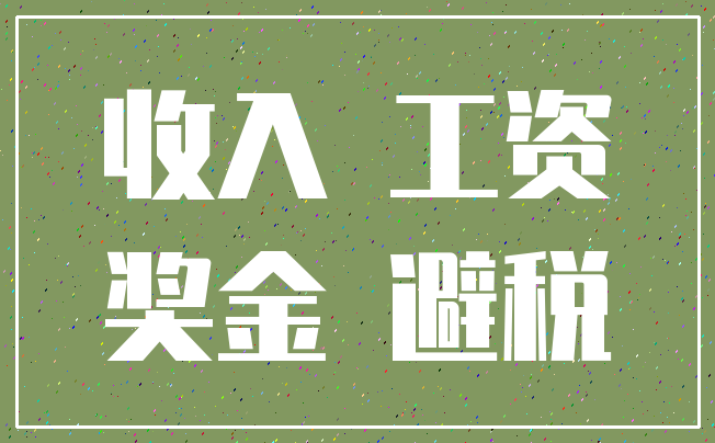 收入 工资_奖金 避税