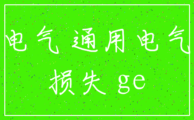 通用电气 通用电气公司_损失 ge