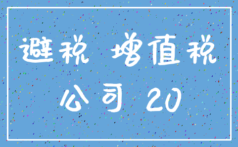 避税 增值税_公司 20