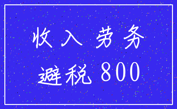 收入 劳务_避税 800