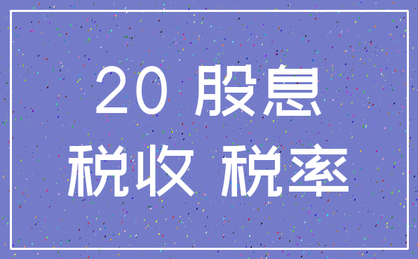 20 股息_税收 税率