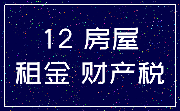 12 房屋_租金 财产税