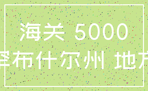 海关 5000_新罕布什尔州 地方税