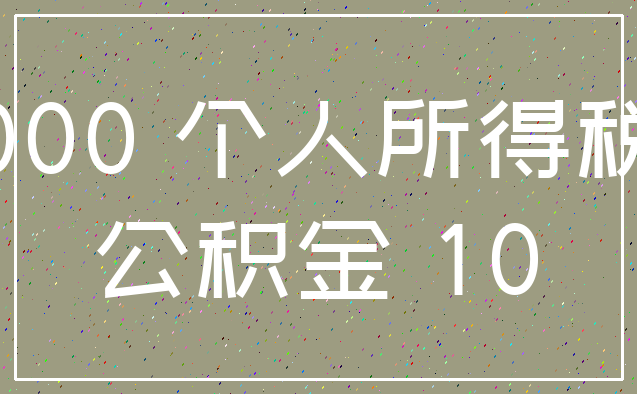 000 个人所得税_公积金 10