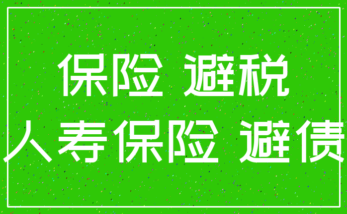 保险 避税_人寿保险 避债