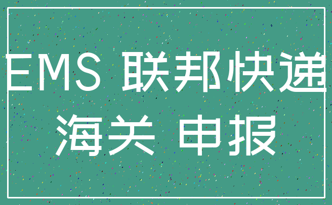 EMS 联邦快递_海关 申报