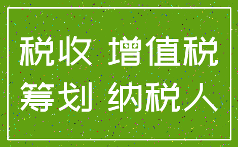 税收 增值税_筹划 纳税人