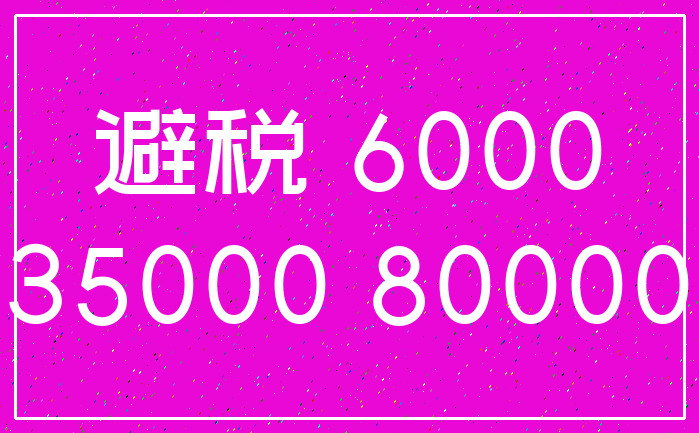 避税 6000_35000 80000