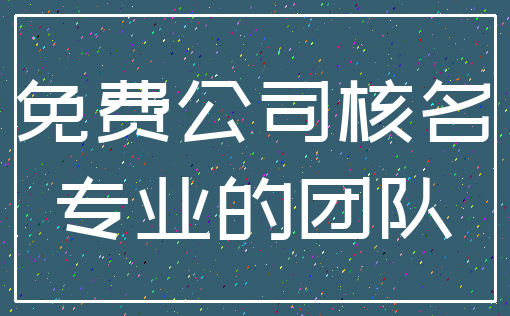 免费公司核名_专业的团队