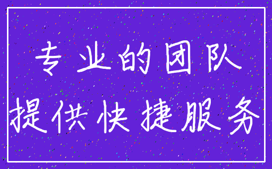 专业的团队_提供快捷服务