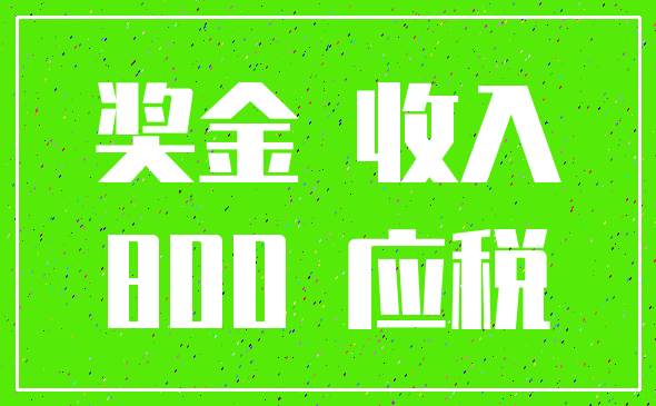 奖金 收入_800 应税