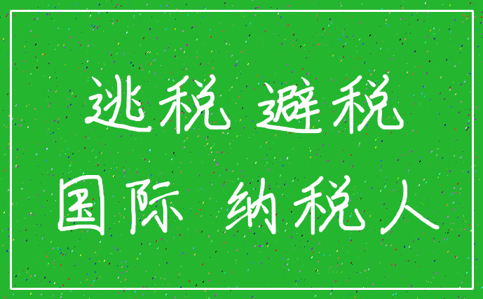 逃税 避税_国际 纳税人