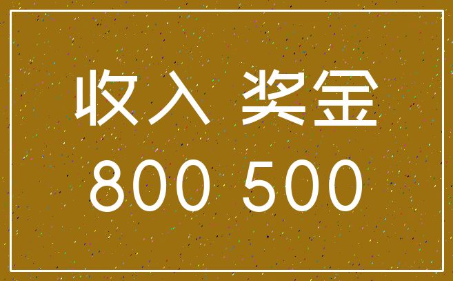 收入 奖金_800 500