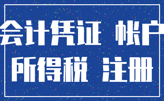 会计凭证 帐户_所得税 注册