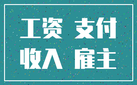 工资 支付_收入 雇主