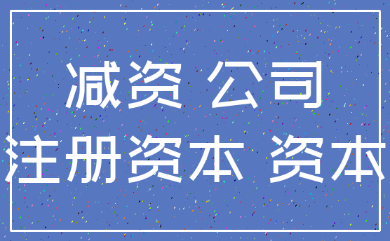 减资 公司_注册资本 资本