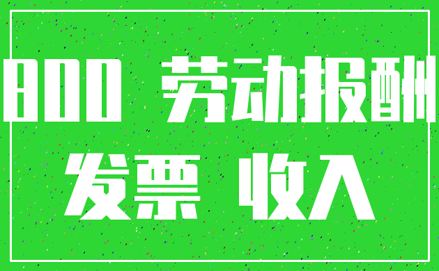 800 劳动报酬_发票 收入