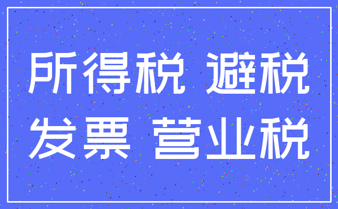 所得税 避税_发票 营业税