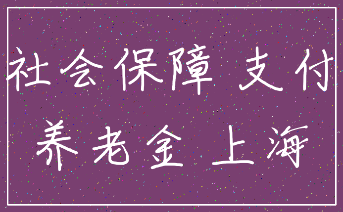 社会保障 支付_养老金 上海