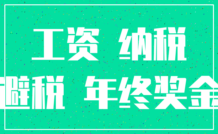 工资 纳税_避税 年终奖金