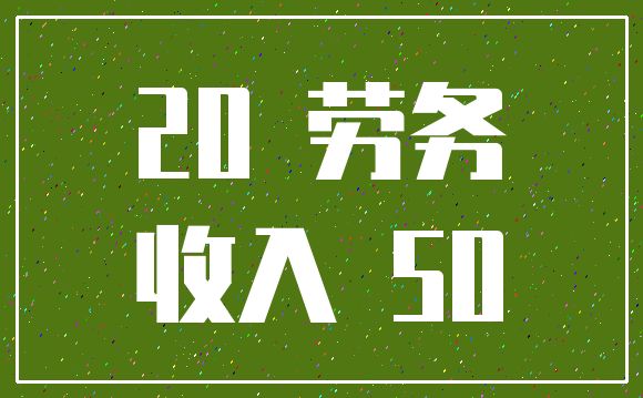 20 劳务_收入 50