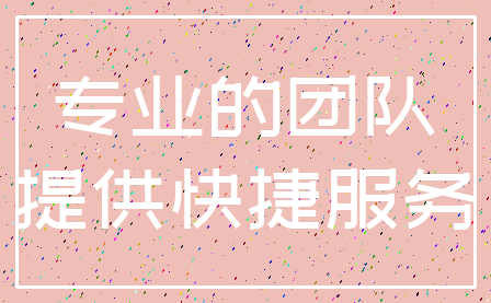 专业的团队_提供快捷服务