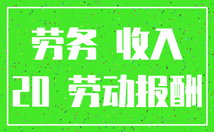 劳务 收入_20 劳动报酬