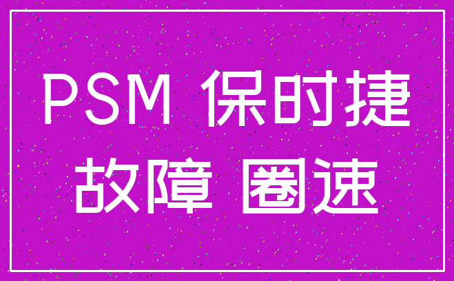 PSM 保时捷_故障 圈速