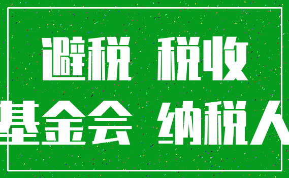 避税 税收_基金会 纳税人