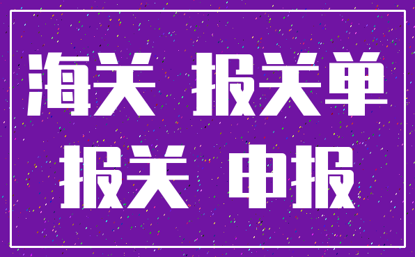 海关 报关单_报关 申报