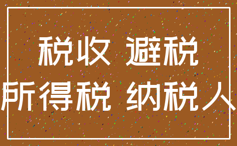 税收 避税_所得税 纳税人