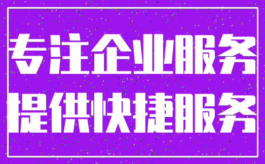 专注企业服务_提供快捷服务