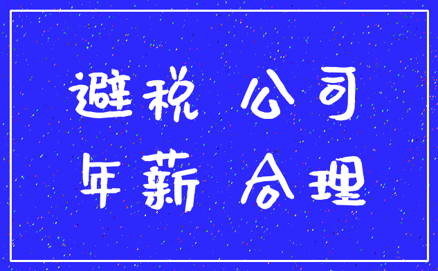 避税 公司_年薪 合理