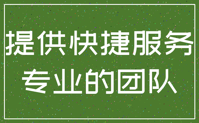 提供快捷服务_专业的团队