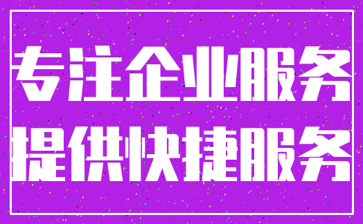 专注企业服务_提供快捷服务