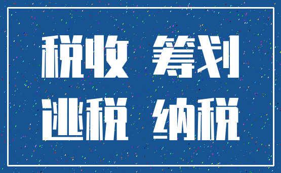 税收 筹划_逃税 纳税